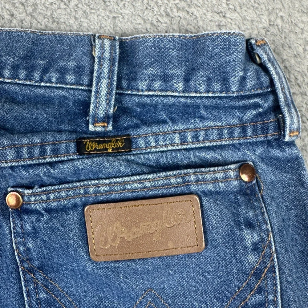 VTG Wrangler 13MWZ Cowboy Cut Jeans Men 36x32 (Fit 34x31) Blue Straight Made USA